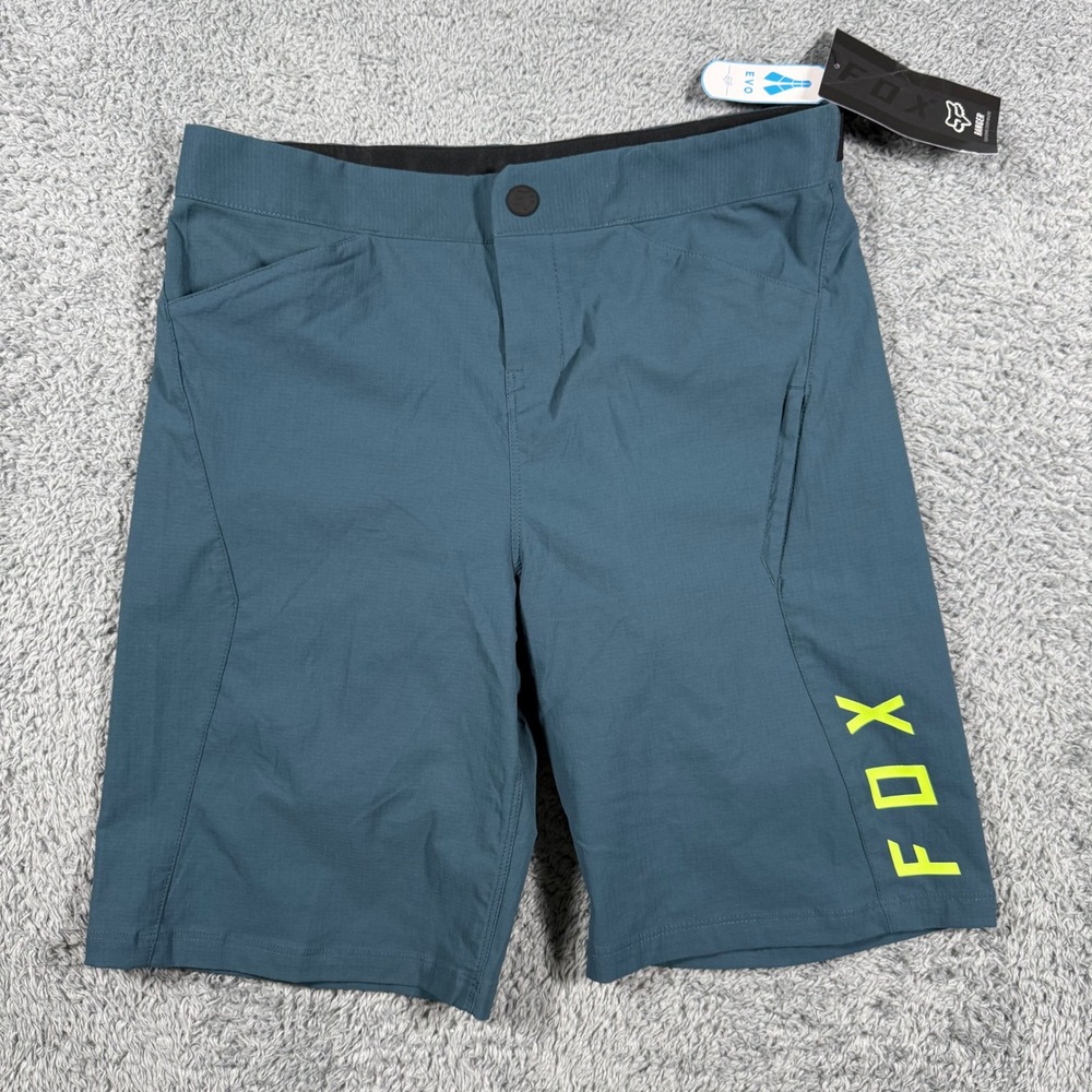 NWT Fox Ranger Cargo Short Youth 28 Slate Blue MTB Mountain Bike Shorts Lined